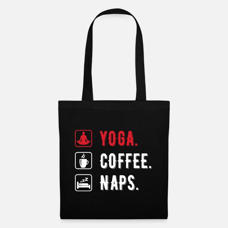 Yoga coffee naps men - Tote Bag - black