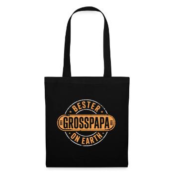 Bester Grosspapa Opa - Stoffbeutel - Schwarz - Vorne