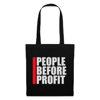 Logo de l’activisme People Before Profit Justice - Sac en tissu - noir - Devant