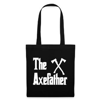Logo de croix Axefather avec haches - Sac en tissu - noir - Devant