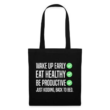Funny New Year's Resolution - Tote Bag - black - Front