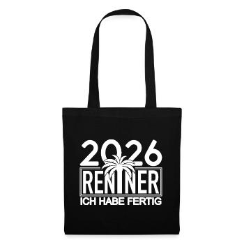 2026 Renner Palmendesign - Stoffbeutel - Schwarz - Vorne