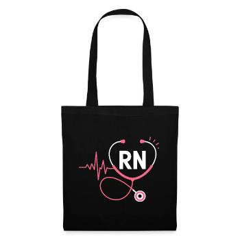 Stéthoscope à battement cardiaque RN - Sac en tissu - noir - Devant