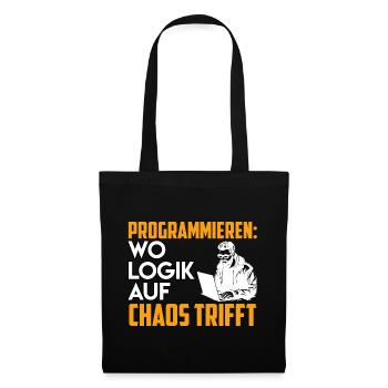 PROGRAMMATION OÙ LA LOGIQUE RENCONTRE LE CHAOS Drôle - Sac en tissu - noir - Devant
