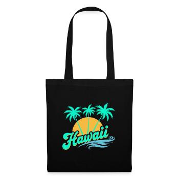 Hawaii Summer Vibes with Palm Trees and Sea - Tote Bag - black - Front