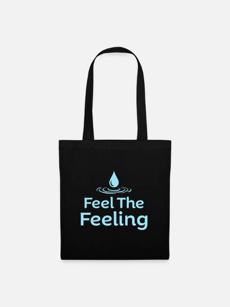 Feel the Feeling Achtsamkeit Wassertropfen - Stoffbeutel - Schwarz