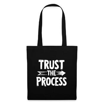 Trust the Process Lettering with Arrow Graphic - Tote Bag - black - Front