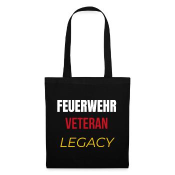 Feuerwehr Veteran – Legacy T‑Shirt - Stoffbeutel - Schwarz - Vorne