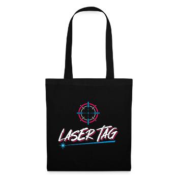 Retro Laser Tag Neon Gaming Design - Tote Bag - black - Front