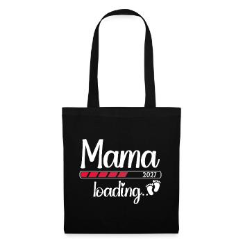 Mama 2027 Loading Werdende Mama 2027 - Stoffbeutel - Schwarz - Vorne