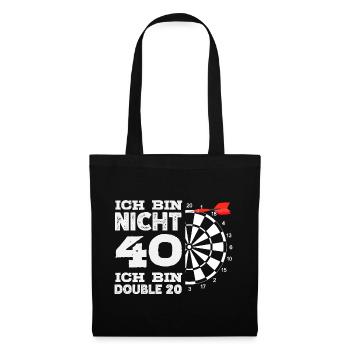 Lustige Darts Sprüche Darts Geschenke - Stoffbeutel - Schwarz - Vorne