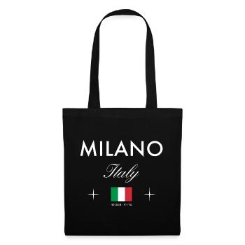 Milan Italie Coordonnées Souvenir de voyage - Sac en tissu - noir - Devant