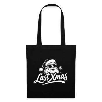 Last Xmas Santa - Stoffbeutel - Schwarz - Vorne