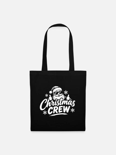 Christmas Crew Santa - Stoffbeutel - Schwarz