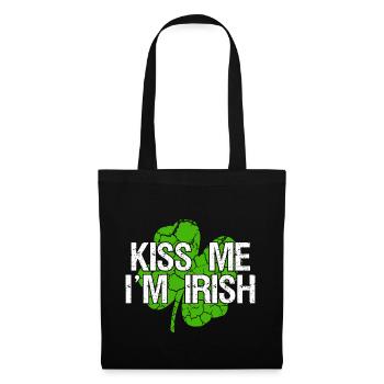 Embrasse-moi que je suis irlandais - Embrasse-moi, je suis irlandais - Sac en tissu - noir - Devant