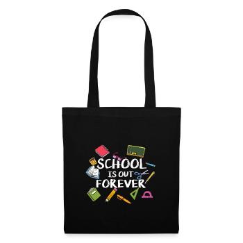 L'école est pour toujours - Retraite scolaire - Sac en tissu - noir - Devant