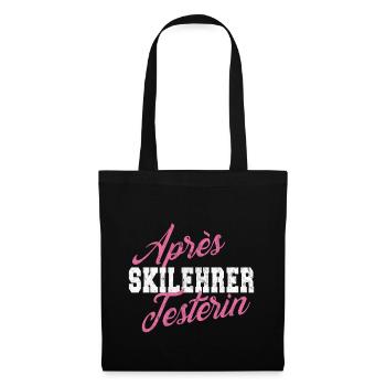 Witziges Après Ski Skifahrer Frauen Fun Geschenk - Stoffbeutel - Schwarz - Vorne
