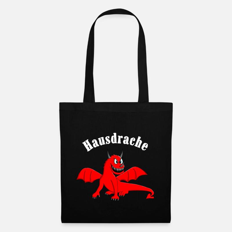 Hausdrache - Stoffbeutel - Schwarz
