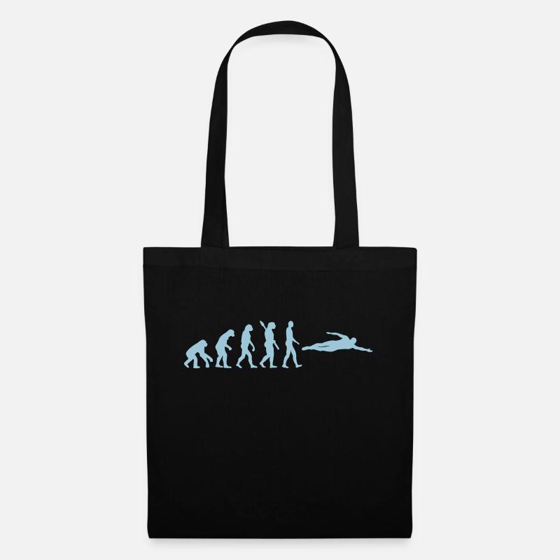 Evolution Schwimmen - Stoffbeutel - Schwarz