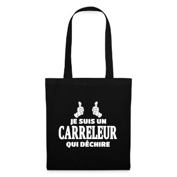 Carreleur - Sac en tissu - noir - Devant