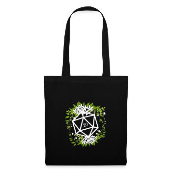 Druids Floral Polyhedral D20 Dice Flowers - Tote Bag - black - Front
