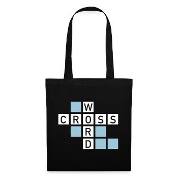 Mots croisés - Sac en tissu - noir - Devant