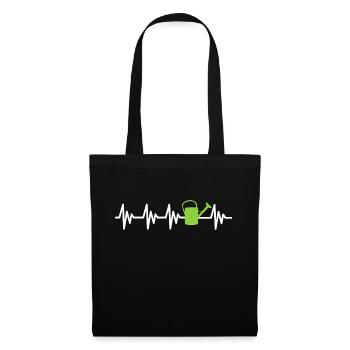 Horticultural heartbeat Watering can gardener's garden - Tote Bag - black - Front