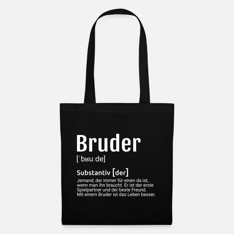 Bruder Definition - Stoffbeutel - Schwarz