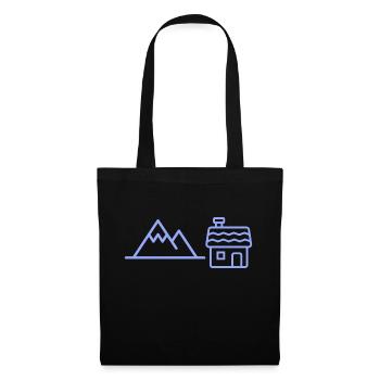Haus am Berg - Stoffbeutel - Schwarz - Vorne