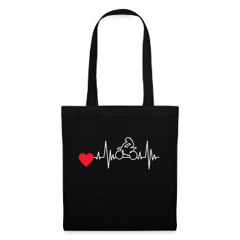 Cadeau motocycliste Motocross Cyclomoteur Moto - Sac en tissu - noir - Devant