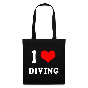 I love diving - Tote Bag - black - Front