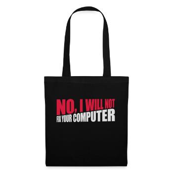 not fix your computer - Stoffbeutel - Schwarz - Vorne