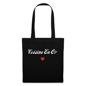 voisine en or - Sac en tissu - noir - Devant