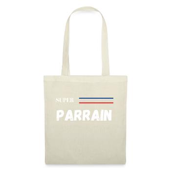 super parrain - t-shirt assorti - Sac en tissu - nature - Devant