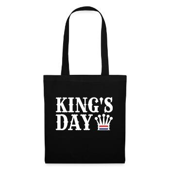 Königstag Kings Day Niederlande Flagge - Stoffbeutel - Schwarz - Vorne