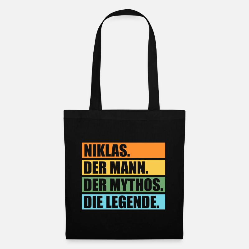Niklas - Stoffbeutel - Schwarz