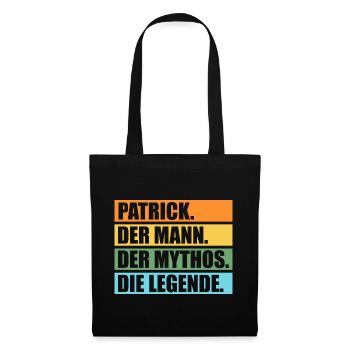 Patrick - Stoffbeutel - Schwarz - Vorne