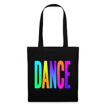 Rainbow Gradient Dance Typography - Tote Bag - black - Front
