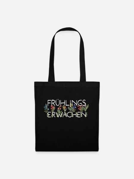 Frühlingserwachen - Stoffbeutel - Schwarz