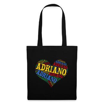 Adriano coeur t-shirt word cloud t-shirt - Sac en tissu - noir - Devant