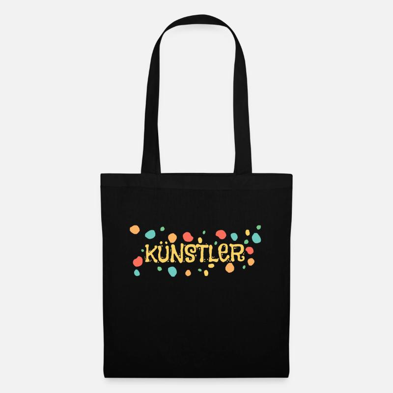 Kleckse Farbkleckse Künstler Kunst - Stoffbeutel - Schwarz
