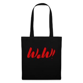 Wow - Sac en tissu - noir - Devant