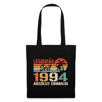 Original 1994 Jahrgang Vintage Geburtstag 1994 - Stoffbeutel - Schwarz - Vorne