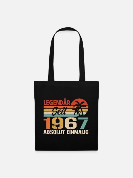 Original 1967 Jahrgang Vintage Geburtstag 1967 - Stoffbeutel - Schwarz