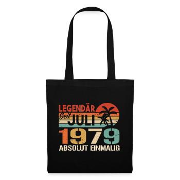 1979 Juli Geboren im Juli 1979 - Stoffbeutel - Schwarz - Vorne