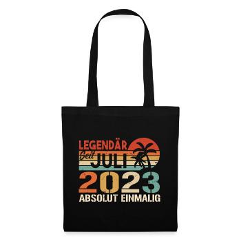 2023 Juli Geboren im Juli 2023 - Stoffbeutel - Schwarz - Vorne