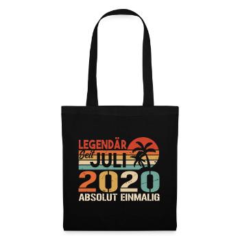 2020 Juli Geboren im Juli 2020 - Stoffbeutel - Schwarz - Vorne