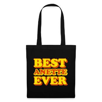 Anette prénom drôle de cadeau - Sac en tissu - noir - Devant