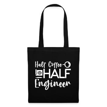 Half Coffee Half Engineer 4 - Tote Bag - black - Front