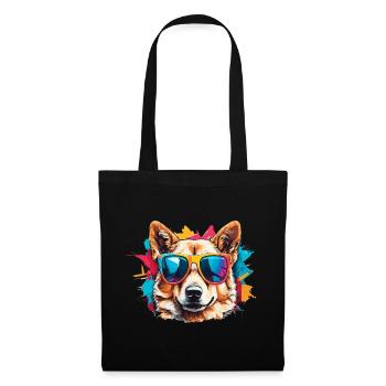 German Shepherd Dog Cool Colorful Sunglasses Trendy - Tote Bag - black - Front